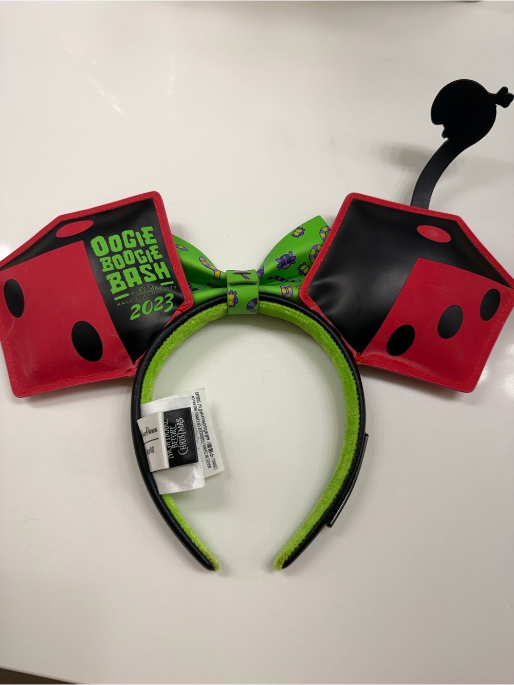 Oogie Boogie Bash 2023 Mickey Mouse Ears - Green & Red